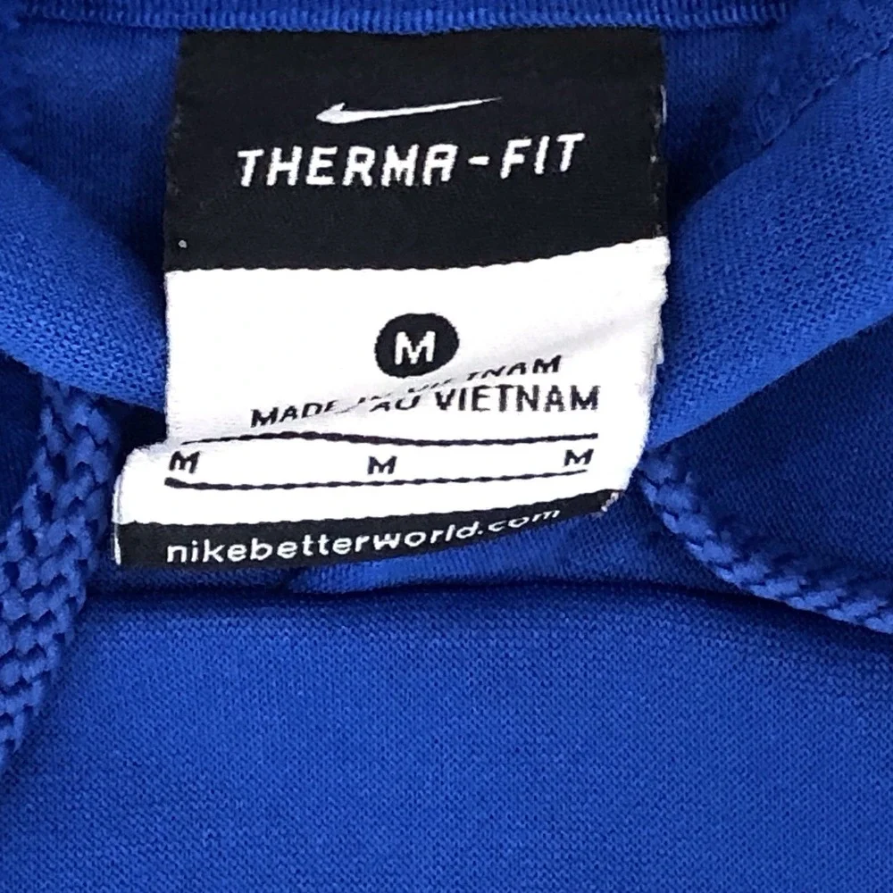 Nike Therma Fit Brasil Brazil Olympic Hoodie Blue Mens M Soccer‎ Sweatshirt
